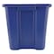 Rubbermaid Commercial 14 gal Rectangular Recycling Bin, Nickel/Satin Brass, Polyethylene FG571473BLUE - alternate 4